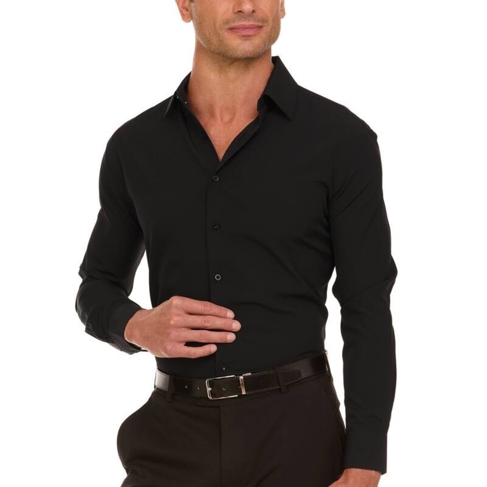 *NAUTICA* Men’s Black Casual Button Down Shirt Size Large NWT Neck 16-16.5 32/33